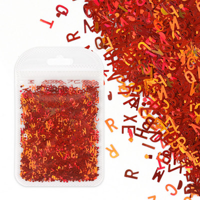 1Bag Sparkly Paillette Suurtähega Inglise Kirjaga Nael Litrid Värvid Holograafilised Küünte Glitter 3D Helbed Viilud Kunsti Aksessuaarid