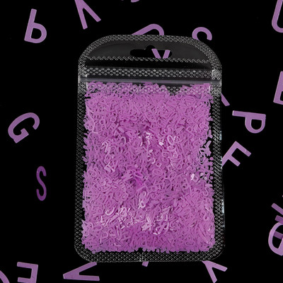1Bag Sparkly Paillette Suurtähega Inglise Kirjaga Nael Litrid Värvid Holograafilised Küünte Glitter 3D Helbed Viilud Kunsti Aksessuaarid