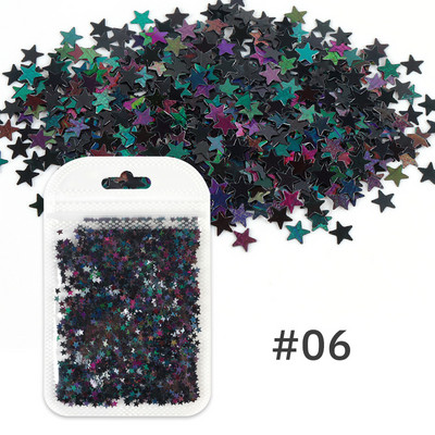 1Bag Sparkly Paillette Suurtähega Inglise Kirjaga Nael Litrid Värvid Holograafilised Küünte Glitter 3D Helbed Viilud Kunsti Aksessuaarid