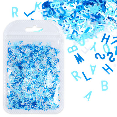 1Bag Sparkly Paillette Suurtähega Inglise Kirjaga Nael Litrid Värvid Holograafilised Küünte Glitter 3D Helbed Viilud Kunsti Aksessuaarid