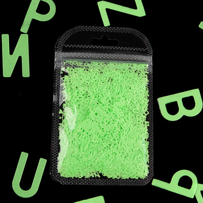 1Bag Sparkly Paillette Suurtähega Inglise Kirjaga Nael Litrid Värvid Holograafilised Küünte Glitter 3D Helbed Viilud Kunsti Aksessuaarid
