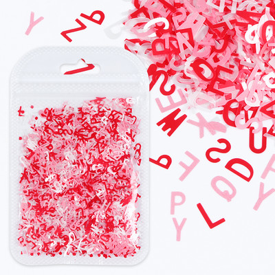 1Bag Sparkly Paillette Suurtähega Inglise Kirjaga Nael Litrid Värvid Holograafilised Küünte Glitter 3D Helbed Viilud Kunsti Aksessuaarid