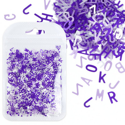 1Bag Sparkly Paillette Suurtähega Inglise Kirjaga Nael Litrid Värvid Holograafilised Küünte Glitter 3D Helbed Viilud Kunsti Aksessuaarid