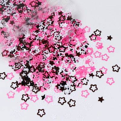 1Bag Sparkly Paillette Suurtähega Inglise Kirjaga Nael Litrid Värvid Holograafilised Küünte Glitter 3D Helbed Viilud Kunsti Aksessuaarid