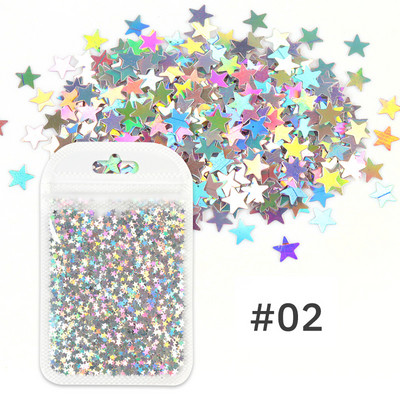 1Bag Sparkly Paillette Suurtähega Inglise Kirjaga Nael Litrid Värvid Holograafilised Küünte Glitter 3D Helbed Viilud Kunsti Aksessuaarid