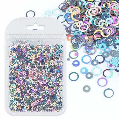 1Bag Sparkly Paillette Suurtähega Inglise Kirjaga Nael Litrid Värvid Holograafilised Küünte Glitter 3D Helbed Viilud Kunsti Aksessuaarid
