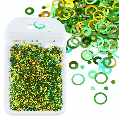 1Bag Sparkly Paillette Suurtähega Inglise Kirjaga Nael Litrid Värvid Holograafilised Küünte Glitter 3D Helbed Viilud Kunsti Aksessuaarid