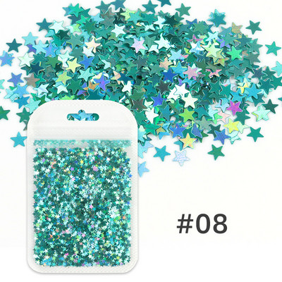 1Bag Sparkly Paillette Suurtähega Inglise Kirjaga Nael Litrid Värvid Holograafilised Küünte Glitter 3D Helbed Viilud Kunsti Aksessuaarid