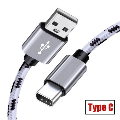 Cablu USB tip C Cablu de încărcare USB C Bandă de sârmă Cablu C Cablu de încărcare rapidă QC 3.0 Cablu de încărcare pentru Samsung S10+ Huawei Honor Xiaomi LG