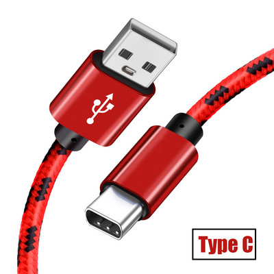 Cablu USB tip C Cablu de încărcare USB C Bandă de sârmă Cablu C Cablu de încărcare rapidă QC 3.0 Cablu de încărcare pentru Samsung S10+ Huawei Honor Xiaomi LG