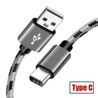 Cablu USB tip C Cablu de încărcare USB C Bandă de sârmă Cablu C Cablu de încărcare rapidă QC 3.0 Cablu de încărcare pentru Samsung S10+ Huawei Honor Xiaomi LG