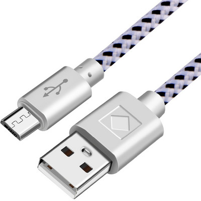 Cablu micro USB împletit din nailon de 1 m, sincronizare de date, cabluri de încărcare USB pentru Samsung Huawei Xiaomi, telefon Android, încărcător rapid, încărcător USB