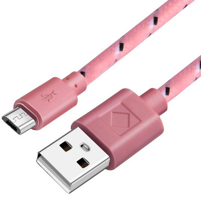 Cablu micro USB împletit din nailon de 1 m, sincronizare de date, cabluri de încărcare USB pentru Samsung Huawei Xiaomi, telefon Android, încărcător rapid, încărcător USB