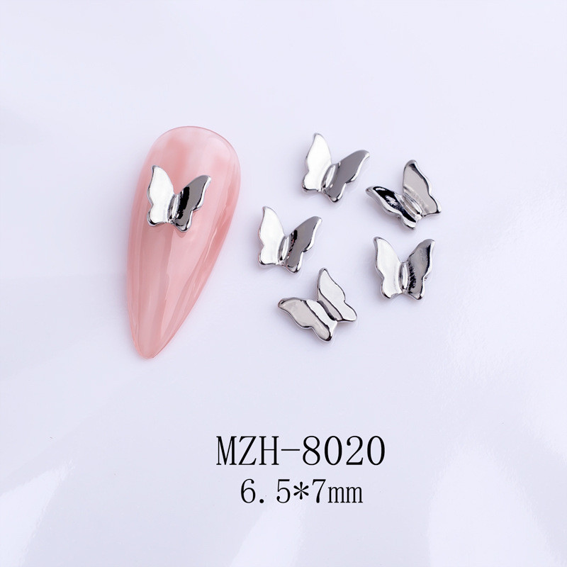 Didmeninė prekyba japoniško manikiūro deimantų lydinio trimačiais nagų deimantais mažų drugelių juostelių nagų aksesuarais