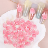 20vnt saldainių ledų nagų pakabukų dalys mielos rožinės spalvos ledinukų dervos papuošalai, saldūs vasariniai Kawaii dekoro akriliniai manikiūro priedai