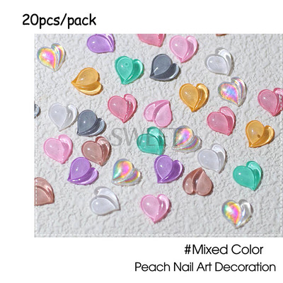 20vnt saldainių ledų nagų pakabukų dalys mielos rožinės spalvos ledinukų dervos papuošalai, saldūs vasariniai Kawaii dekoro akriliniai manikiūro priedai