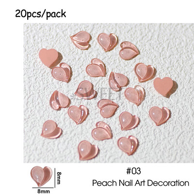 20vnt saldainių ledų nagų pakabukų dalys mielos rožinės spalvos ledinukų dervos papuošalai, saldūs vasariniai Kawaii dekoro akriliniai manikiūro priedai