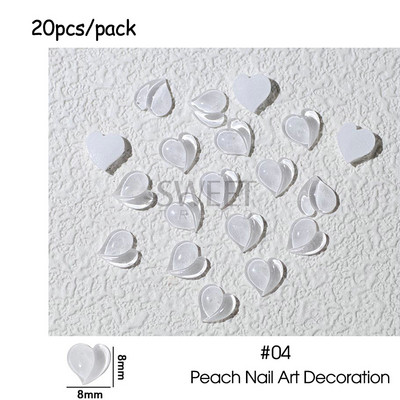 20vnt saldainių ledų nagų pakabukų dalys mielos rožinės spalvos ledinukų dervos papuošalai, saldūs vasariniai Kawaii dekoro akriliniai manikiūro priedai