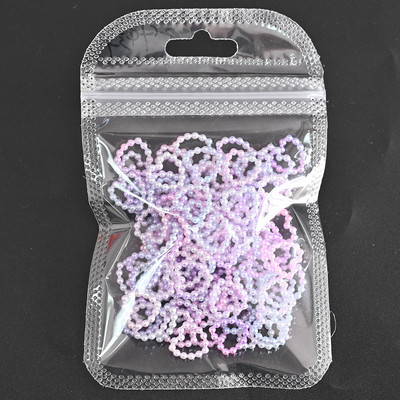 100 vnt. / Maišelis Korėjos tuščiaviduris širdies perlas, nagų dailės pakabukai 11 mm papuošalų lipdukai perlai Dekoracijos Graduuota spalva nagams Dizainas A604