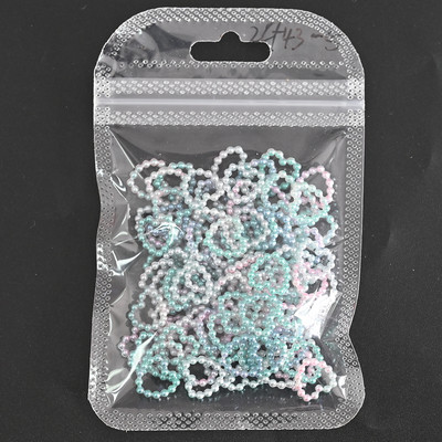 100 vnt. / Maišelis Korėjos tuščiaviduris širdies perlas, nagų dailės pakabukai 11 mm papuošalų lipdukai perlai Dekoracijos Graduuota spalva nagams Dizainas A604