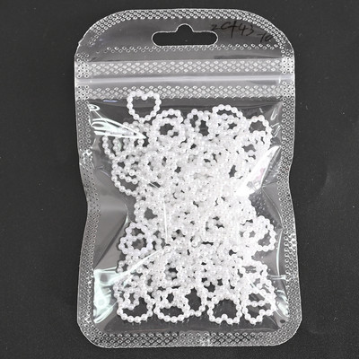 100 vnt. / Maišelis Korėjos tuščiaviduris širdies perlas, nagų dailės pakabukai 11 mm papuošalų lipdukai perlai Dekoracijos Graduuota spalva nagams Dizainas A604