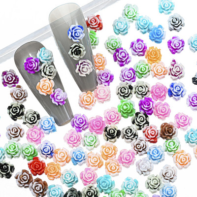 100 vnt. / Maišelis Korėjos tuščiaviduris širdies perlas, nagų dailės pakabukai 11 mm papuošalų lipdukai perlai Dekoracijos Graduuota spalva nagams Dizainas A604