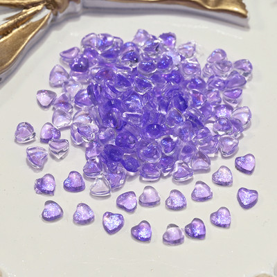 100 vnt. / Maišelis Korėjos tuščiaviduris širdies perlas, nagų dailės pakabukai 11 mm papuošalų lipdukai perlai Dekoracijos Graduuota spalva nagams Dizainas A604