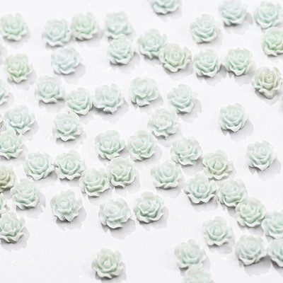 100 vnt. / Maišelis Korėjos tuščiaviduris širdies perlas, nagų dailės pakabukai 11 mm papuošalų lipdukai perlai Dekoracijos Graduuota spalva nagams Dizainas A604