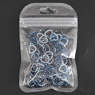 100 vnt. / Maišelis Korėjos tuščiaviduris širdies perlas, nagų dailės pakabukai 11 mm papuošalų lipdukai perlai Dekoracijos Graduuota spalva nagams Dizainas A604