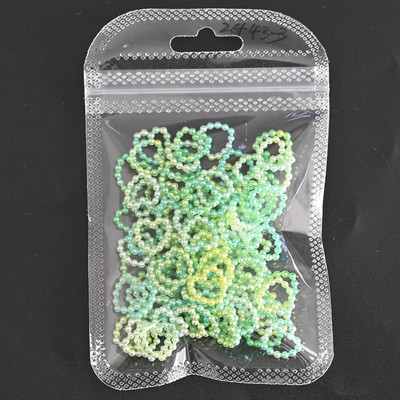 100 vnt. / Maišelis Korėjos tuščiaviduris širdies perlas, nagų dailės pakabukai 11 mm papuošalų lipdukai perlai Dekoracijos Graduuota spalva nagams Dizainas A604