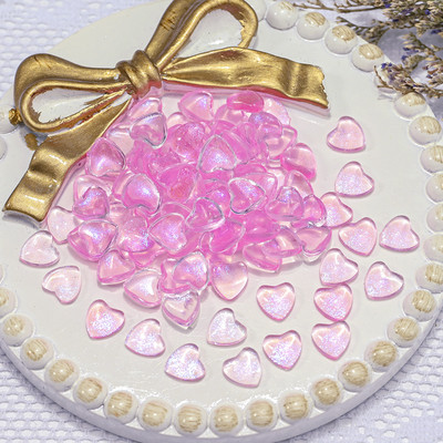 100 vnt. / Maišelis Korėjos tuščiaviduris širdies perlas, nagų dailės pakabukai 11 mm papuošalų lipdukai perlai Dekoracijos Graduuota spalva nagams Dizainas A604