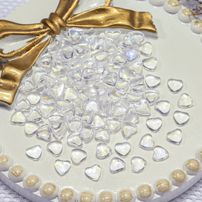 100 vnt. / Maišelis Korėjos tuščiaviduris širdies perlas, nagų dailės pakabukai 11 mm papuošalų lipdukai perlai Dekoracijos Graduuota spalva nagams Dizainas A604