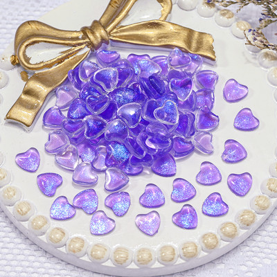 100 vnt. / Maišelis Korėjos tuščiaviduris širdies perlas, nagų dailės pakabukai 11 mm papuošalų lipdukai perlai Dekoracijos Graduuota spalva nagams Dizainas A604