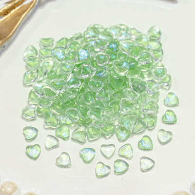 100 vnt. / Maišelis Korėjos tuščiaviduris širdies perlas, nagų dailės pakabukai 11 mm papuošalų lipdukai perlai Dekoracijos Graduuota spalva nagams Dizainas A604