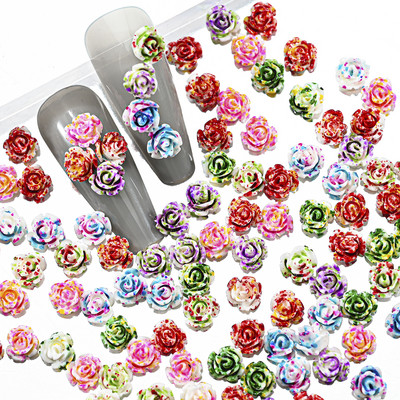 100 vnt. / Maišelis Korėjos tuščiaviduris širdies perlas, nagų dailės pakabukai 11 mm papuošalų lipdukai perlai Dekoracijos Graduuota spalva nagams Dizainas A604