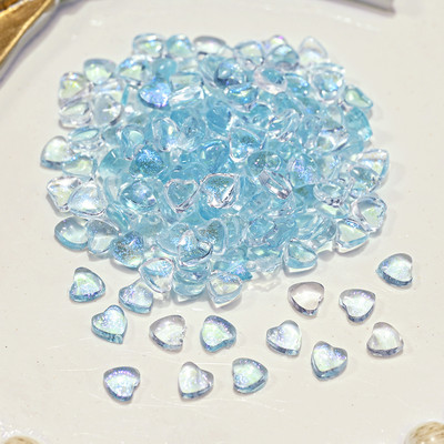 100 vnt. / Maišelis Korėjos tuščiaviduris širdies perlas, nagų dailės pakabukai 11 mm papuošalų lipdukai perlai Dekoracijos Graduuota spalva nagams Dizainas A604