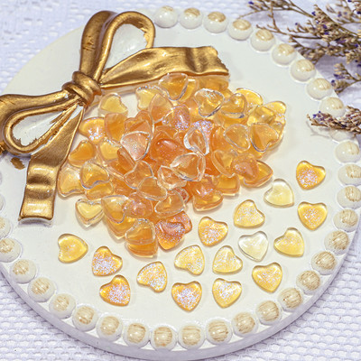 100 vnt. / Maišelis Korėjos tuščiaviduris širdies perlas, nagų dailės pakabukai 11 mm papuošalų lipdukai perlai Dekoracijos Graduuota spalva nagams Dizainas A604