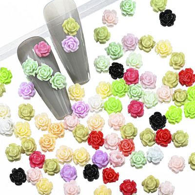 100 vnt. / Maišelis Korėjos tuščiaviduris širdies perlas, nagų dailės pakabukai 11 mm papuošalų lipdukai perlai Dekoracijos Graduuota spalva nagams Dizainas A604