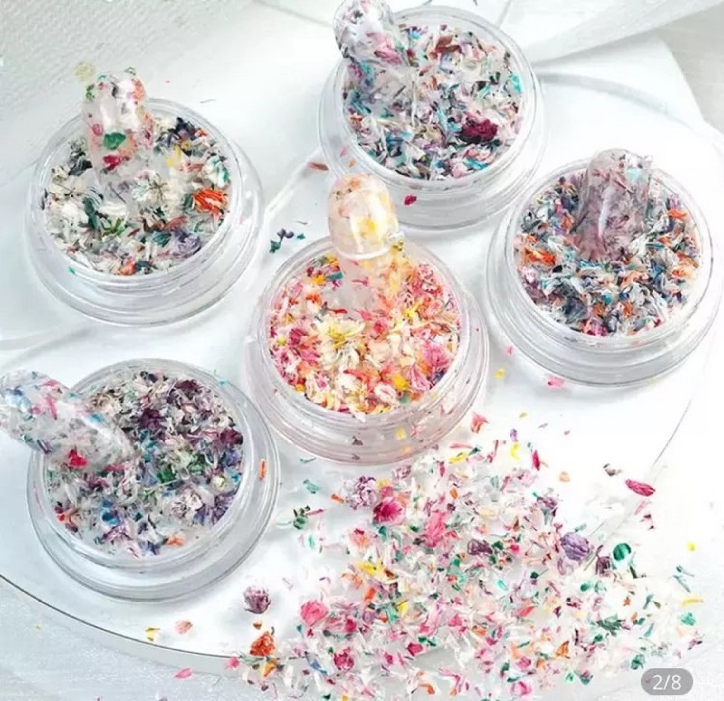 Nail Art DIY Flori uscate Umpluturi matrite din rasina UV Expoxy Floare pentru flori presate Charms 3D Decoratiuni pentru unghii Accesoriu pentru manichiura