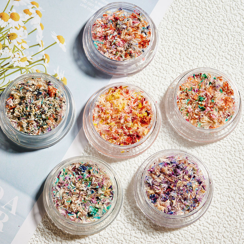 Nail Art DIY Flori uscate Umpluturi matrite din rasina UV Expoxy Floare pentru flori presate Charms 3D Decoratiuni pentru unghii Accesoriu pentru manichiura