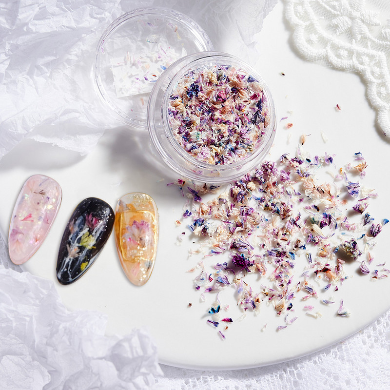 Nail Art DIY Flori uscate Umpluturi matrite din rasina UV Expoxy Floare pentru flori presate Charms 3D Decoratiuni pentru unghii Accesoriu pentru manichiura