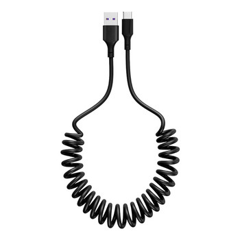 66W 5A Гъвкав USB C Кабелен кабел Пружинен кабел за бързо зареждане за дома, пътуване