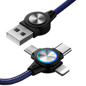 3-ühes USB-kaabel mobiiltelefoni jaoks Mikro-USB-tüüpi C 8-kontaktiline laadijakaabel iPhone 13 12 XS laadimiskaabel Mikro-USB-laadija juhe