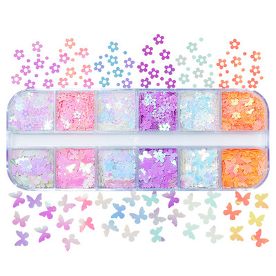 Paiete romb cu sclipici holografice pentru design de unghii, fulgi de paletă în formă de diamant, accesorii pentru decorațiuni pentru unghii