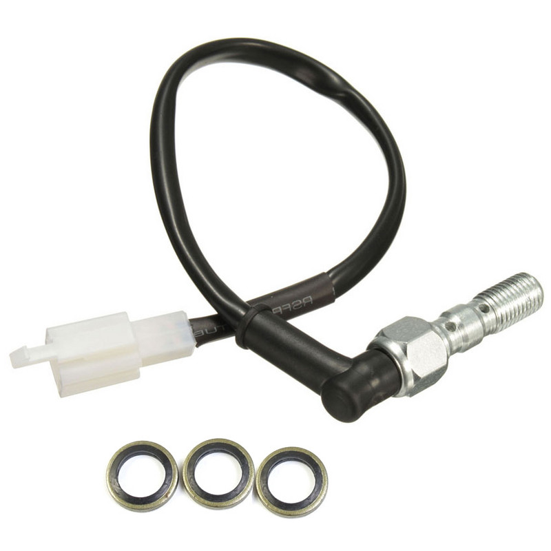 Motociklo hidraulinis dvigubas „Banjo“ varžtas stabdžių slėgio šviesos jungiklis M10 x 1,25 mm, skirtas / Kawasaki / Suzuki / Yamaha