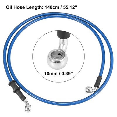 Motoforti Universal 40cm Motocicletă Frână Ambreiaj Ulei Furtun Furtun Linie Albastru Hidraulic Armat Furtun împletit din oțel inoxidabil