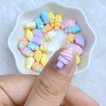 30 τμχ 3D Charms Kawaii Mini Ice Cream Nail Art Κοσμήματα Μανικιούρ Νυχιών Αξεσουάρ διακόσμησης