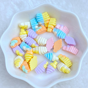30 бр. 3D Charms Kawaii Mini Ice Cream Nail Art Бижута Маникюр Аксесоари за декорация на нокти