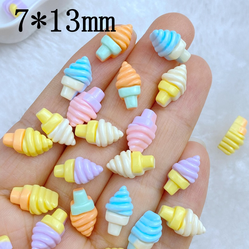 30 komada 3D privjesaka Kawaii Mini Ice Cream Nail Art Nakit Manikura Dodaci za ukrašavanje noktiju