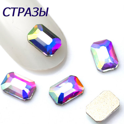 20 buc. AB, forme diferite, nail art, strass, bijuterii, strass, toate dimensiunile, pietre de sticlă cu spate plat pentru decorarea 3D a unghiilor